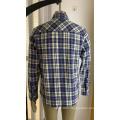 Men's Cotton Single Pocket Plaid Shirt